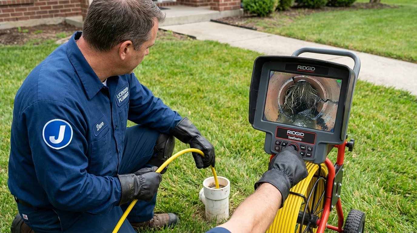 Sewer camera inspection being performed by Johns Plumbing LLC in Bunkerville